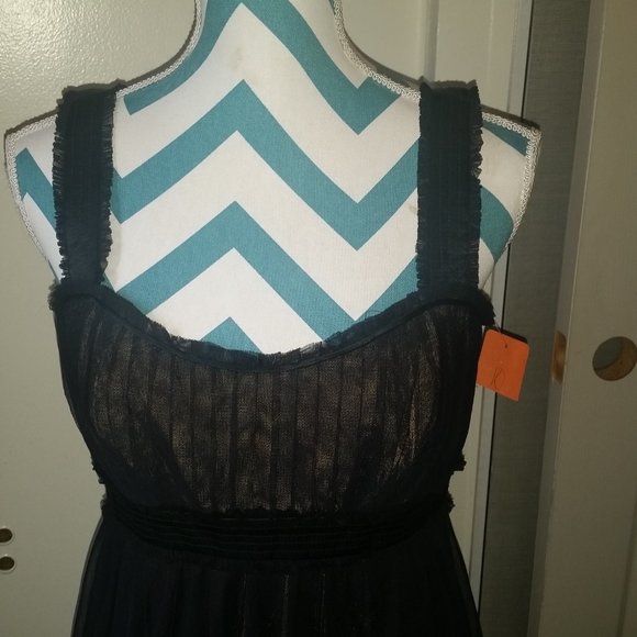 Badgley Mischka Black Long Dress Size 8 - Picture 9 of 14